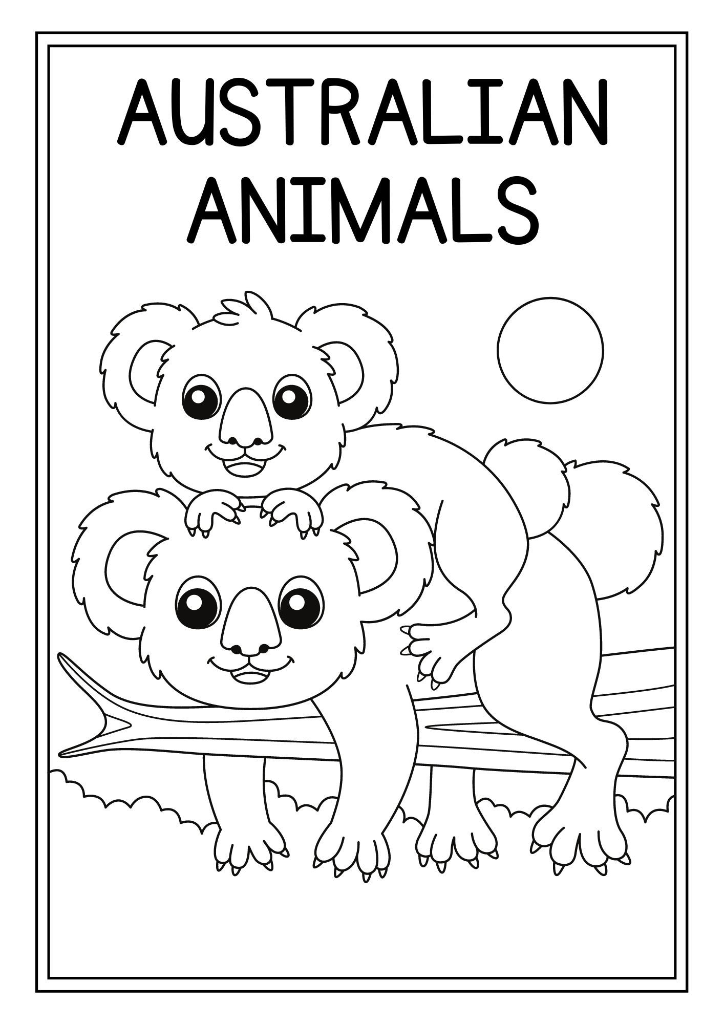 1. Exploring Nature: Animal Coloring Pages - Australian Animals