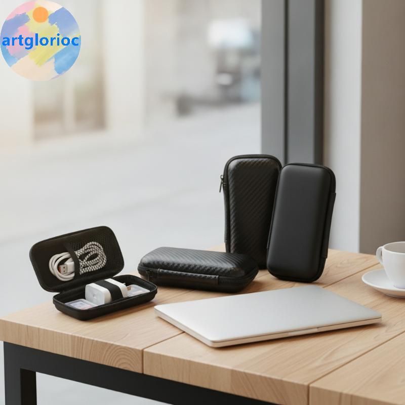 Artglorioc Hard EVA Carrying Storage Case Shoproof Organizador Resistente A Arranhões Para U Disks Earbuds Mini s Small