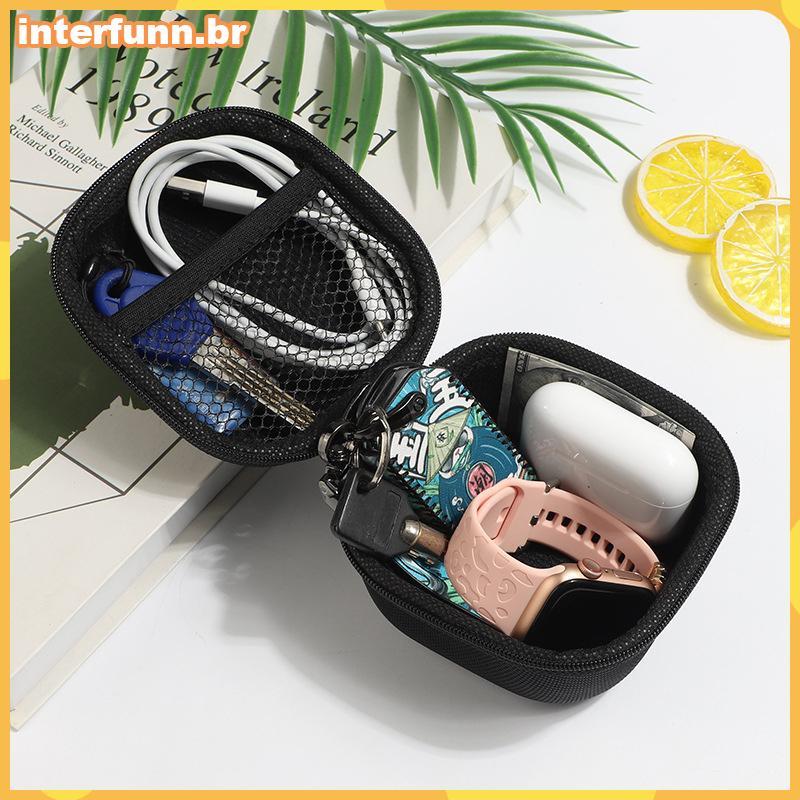 INTER Portátil Mini 3C Hard Shell Organizador Caso Para Gadgets E Cabos
