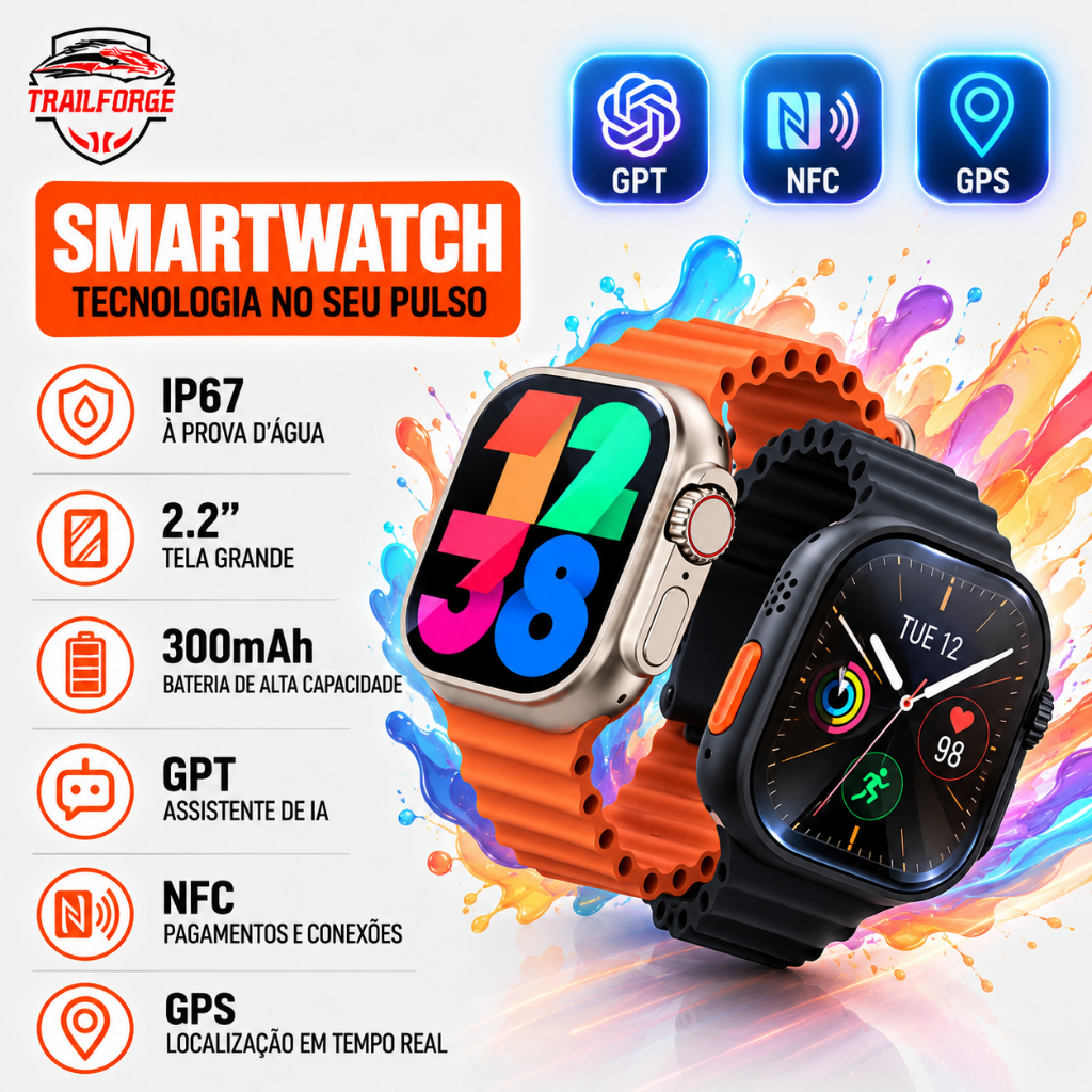 Relogio smartchwatch x9 Ultra 2 NFC GPT GPS smartwatch iphone relógio smartwatch masculino