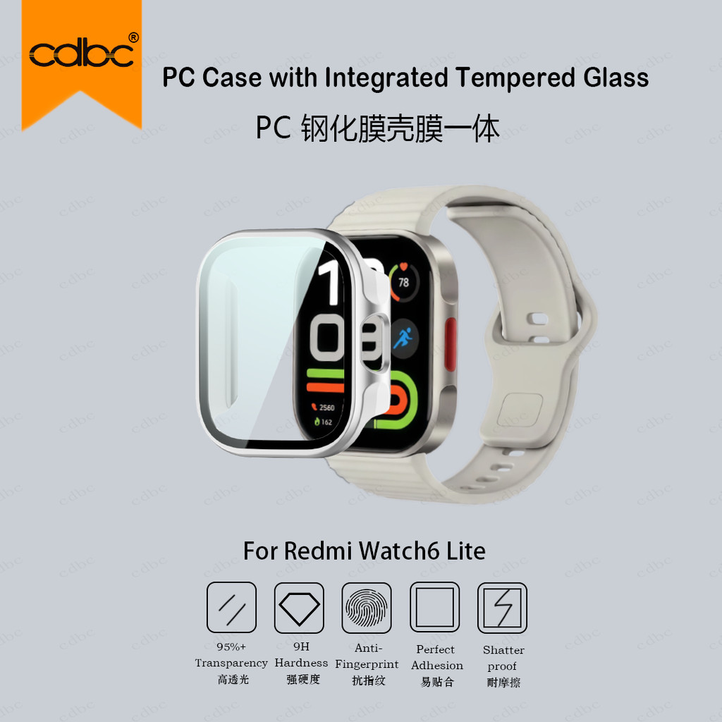 cdbc Para Tudo-Em-Um PC Caso De Relógio Duro Redmi Watch6 Lite 6 Active 5 5 Ativo Capa Completa Anti-Colisão HD Vidro Te
