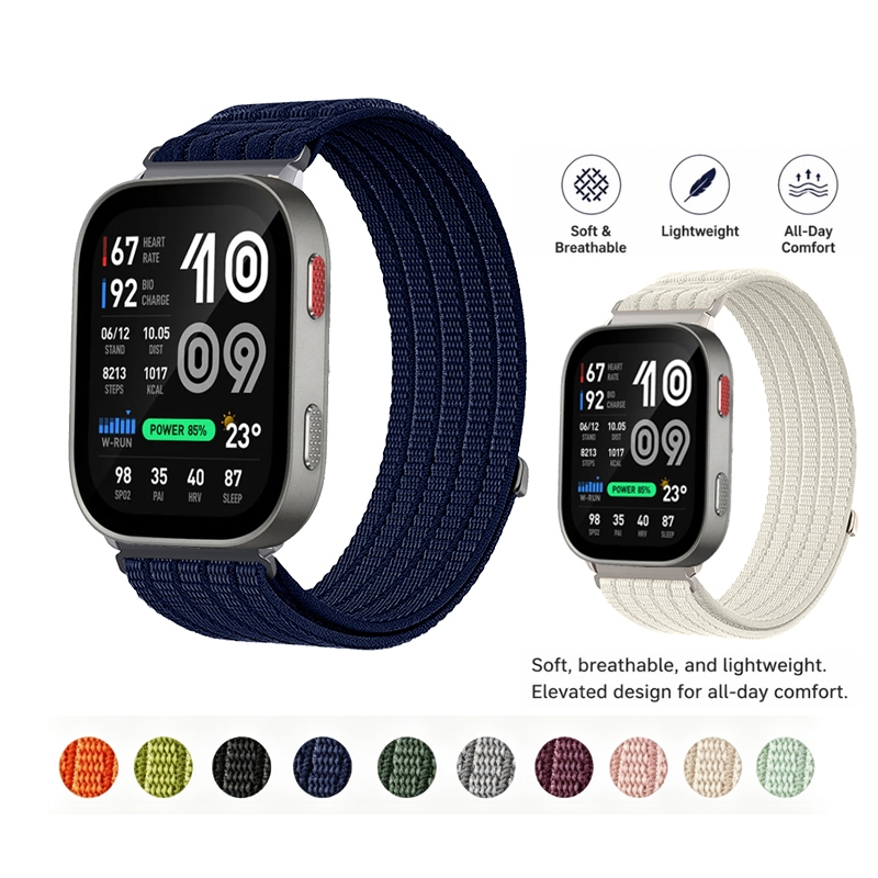 Pulseira Amazfit 22mm Sport Nylon Loop Tecida Para Huami Bip Max/6/5
