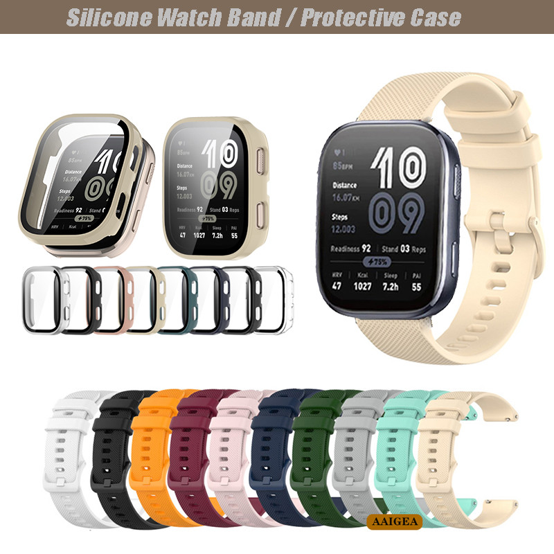 [Capa Protetora + Pulseira De Relógio] Adequada Para Huami Amazfit Bip 6 , Sobressalente Silicone , Protetor De Tela