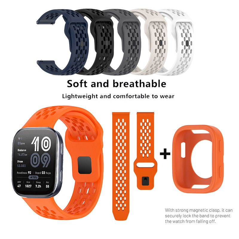 2 Peças De Pulseira Esportiva De Silicone + Capa Macia Para Acessórios Huami Amazfit Bip 6