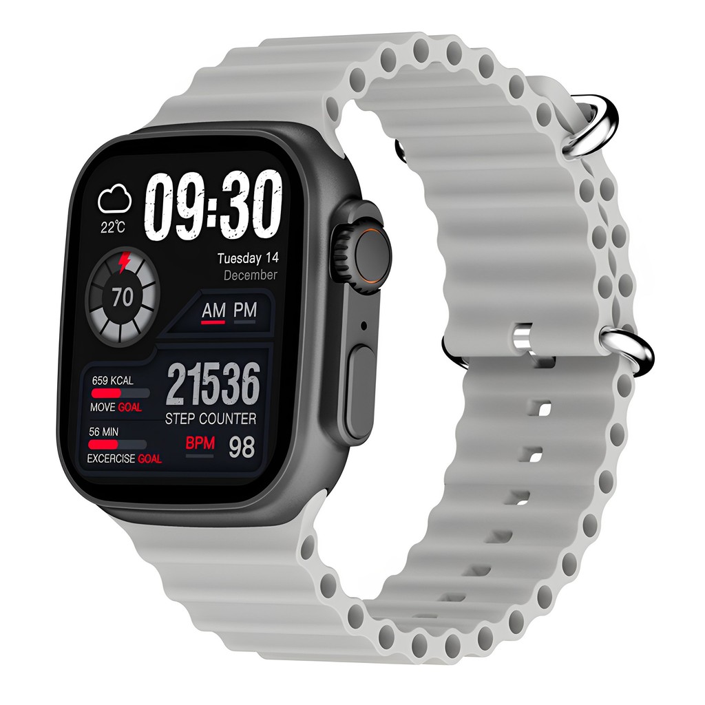 Relógio Smartwatch Zwear Zl67 BT 5.2 Tela 1.93 pol Prata