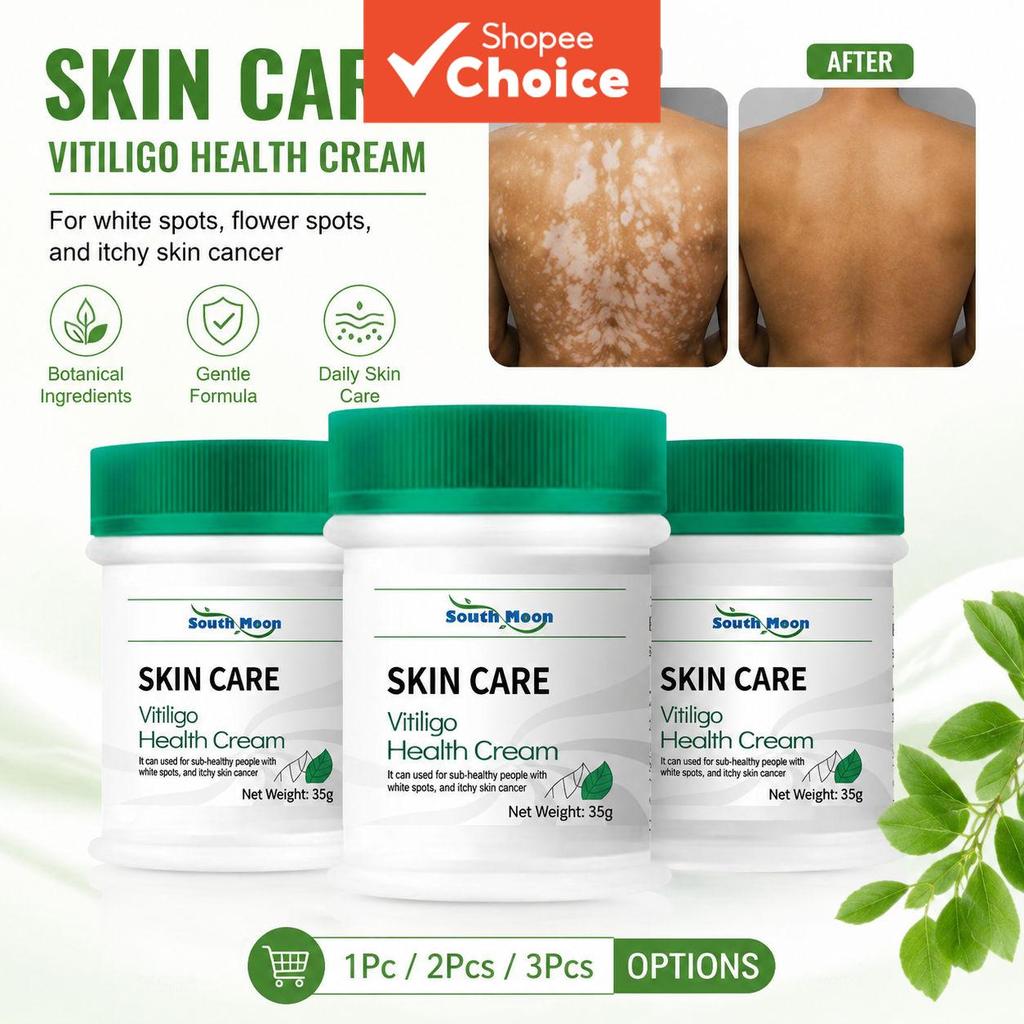 Creme Vitiligo Care 35g Balm para manchas brancas, com glicerina, óleo mineral e regulador de pigmentação, versão