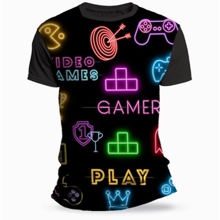Camiseta Plus Size Gamer Videogame Retro Anos 70