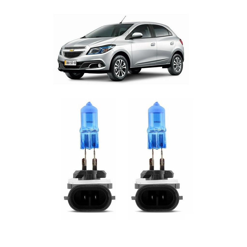 Par Lampada Super Branca Farol de Milha Onix 2012 a 2020 8500k H27