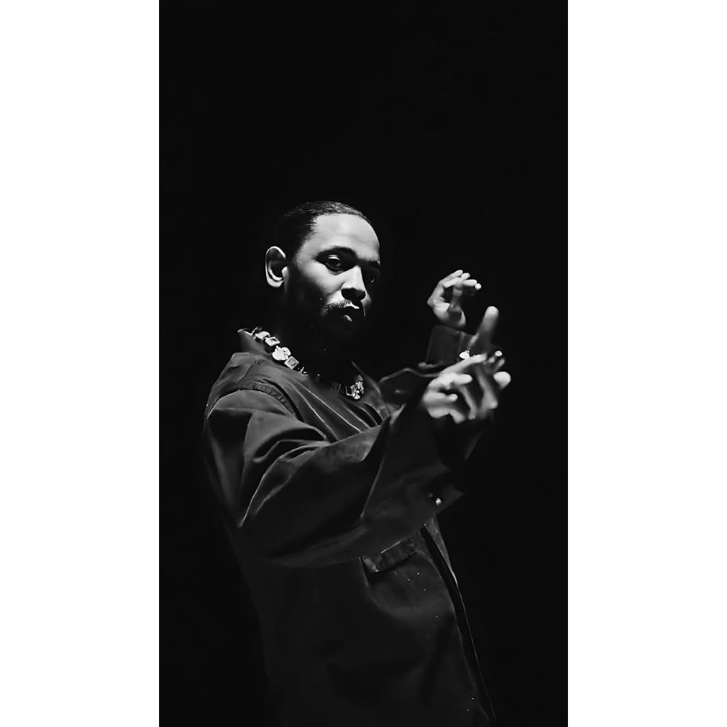 QUADRO DECORATIVO PLACA MDF- KENDRICK LAMAR LOOK