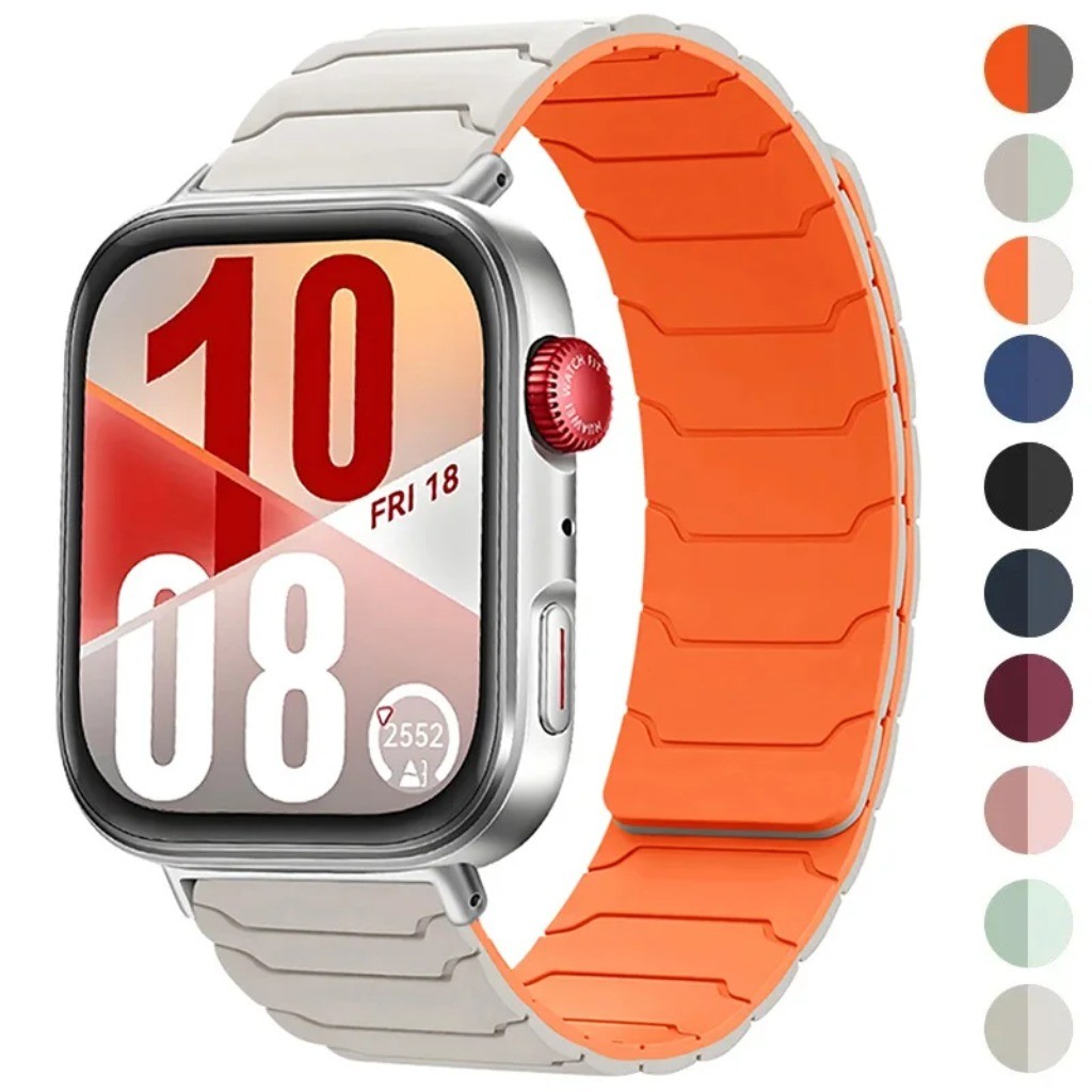 Pulseira Magnética Para Huawei Watch Fit5 Fit 5Pro De Silicone Fit4 fit4pro fit3 Band ﻿