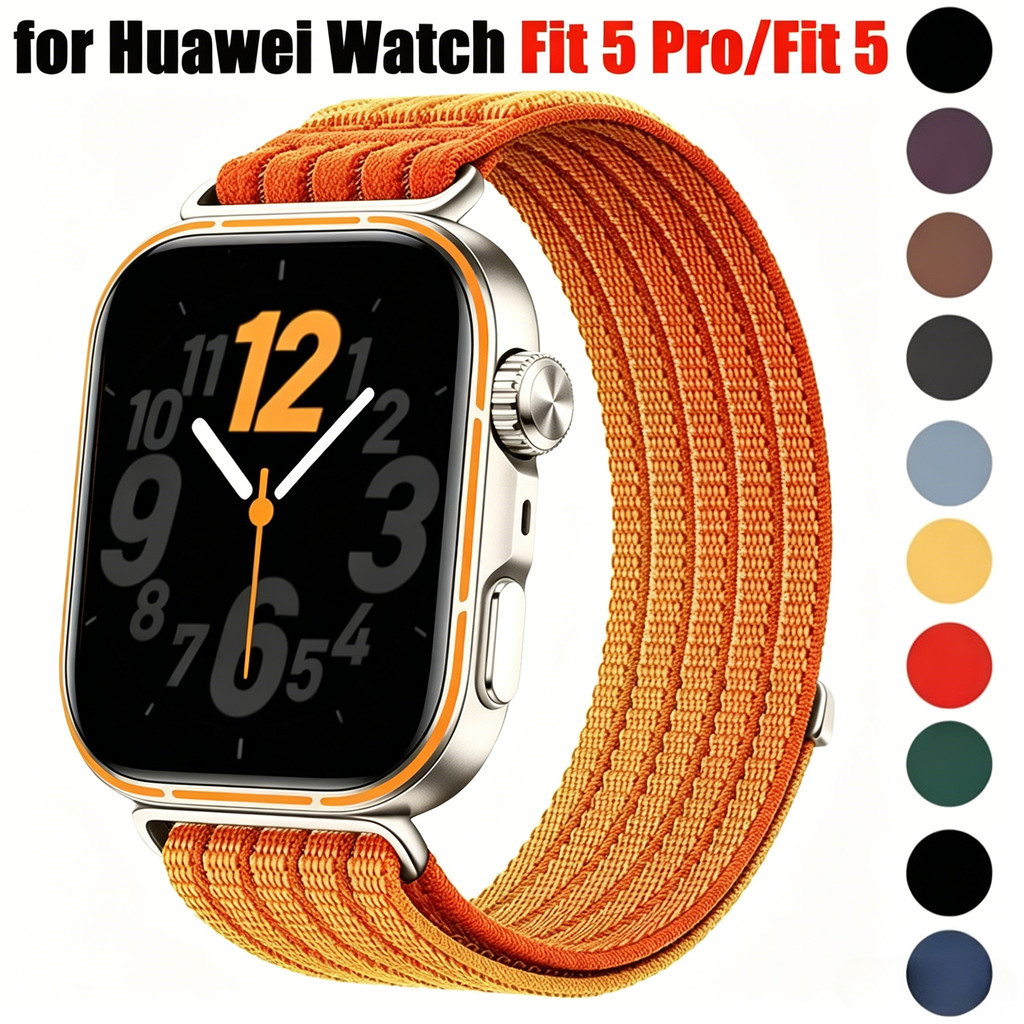 Pulseira De Nylon Para Huawei Watch Fit 5 Pro Esportiva Respirável fot 4 Fit4 3
