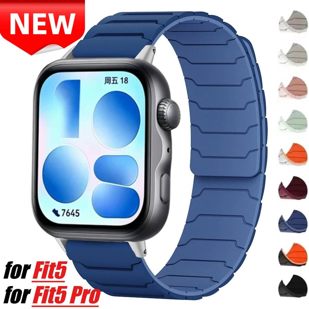Pulseira Magnética Para Huawei Fit5 Fit 5Pro Relógio Fit4 Fit3 De Silicone Watch Fit4Pro Correas 4/4pro