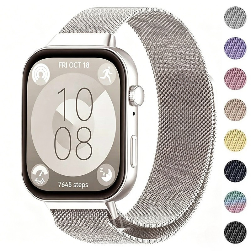 Faixa De Laço Magnético De Metal Para Huawei Watch Fit 5 5pro Pulseira De Aço Inoxidável correa 3 Fit4 Bandas Acessórios