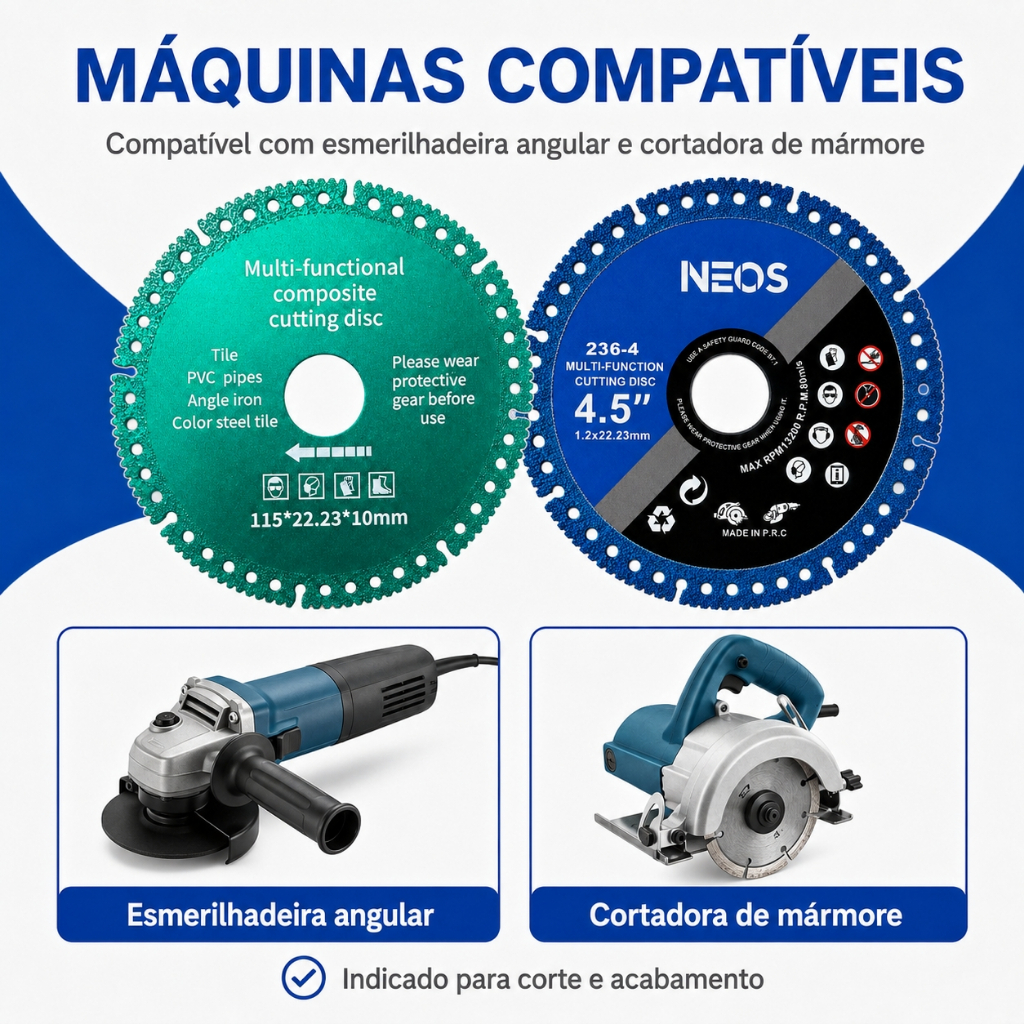 Conjunto Diamond saw blade Disco de Corte Diamond Cutting Disc Multifunctional Saw Blade  For cerâmica PVC