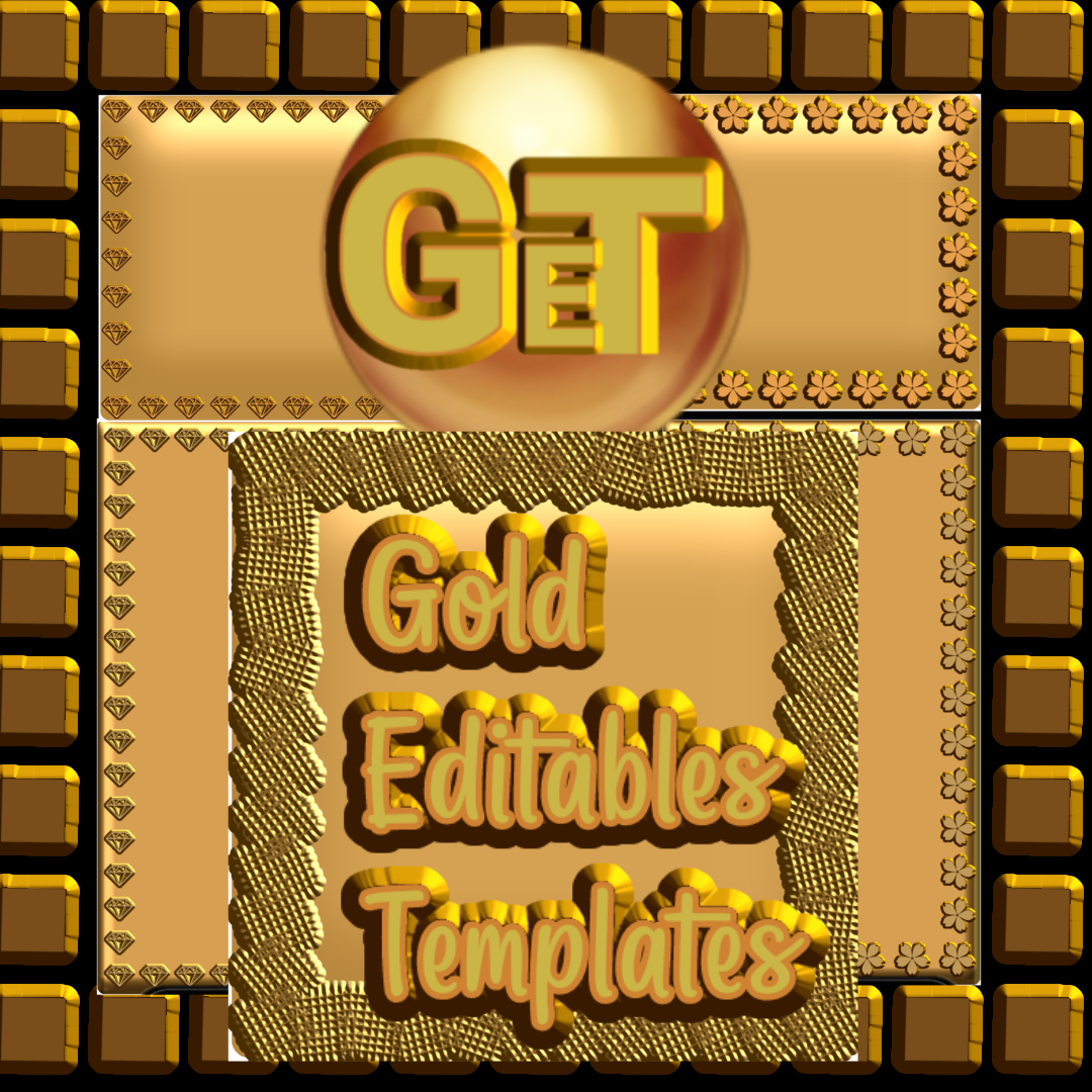 Images with frame and gold background