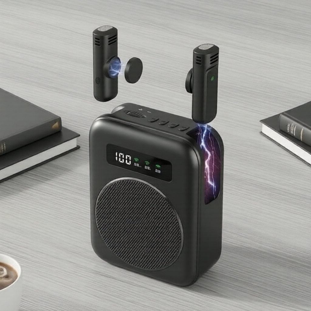 M10 Mini Altifalante Bluetooth sem Fios & Microfone Combo – Amplificador de Voz Recarregável para Ensino