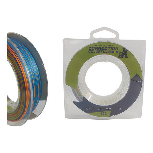 Linha Multi 9x Crown Connection Colorful 0.26mm 40lb 300m Colorida