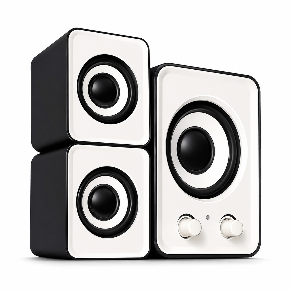 Caixa de Som 12W RMS com Subwoofer USB P2 3,5mm para PC Notebook TV Celular Tablet KP-7023
