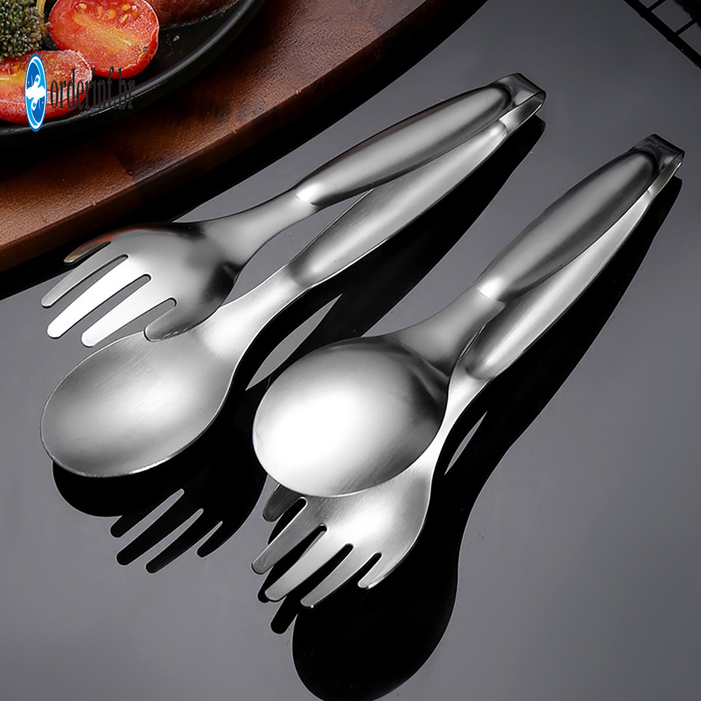 Stainless Steel Food Tongs Metal for Home Use 8 Inch Serving Salad Cake Bread Fork for Buffet Catering Kitchen – Durab