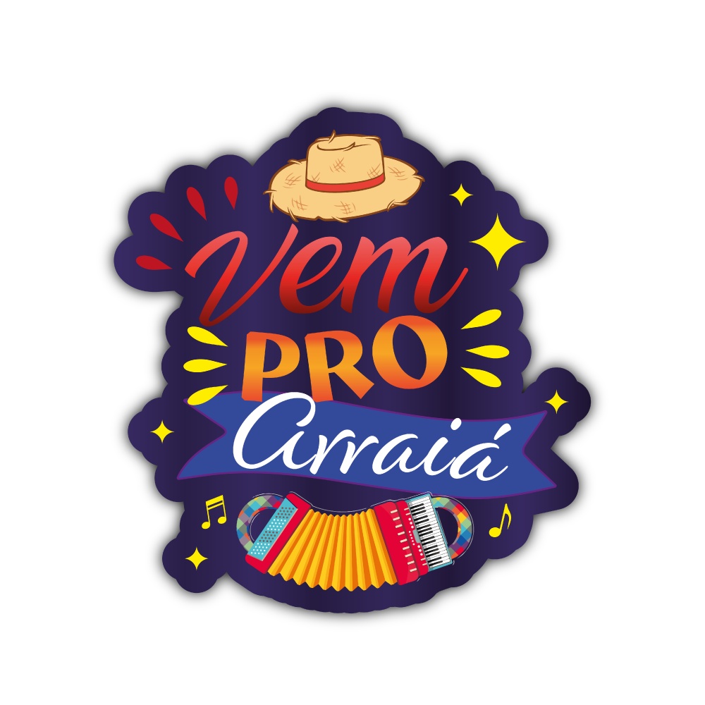 Placa Quadro Vem Pro Arraiá - Decoração Festa Junina