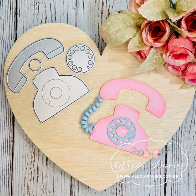 Faca de Corte e Relevo Scrapbook Faquinha Telefone Antigo