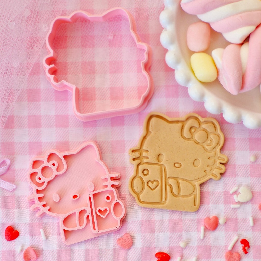 Hello Kitty no Celular | Cortador e Carimbo de Biscoitos 3D
