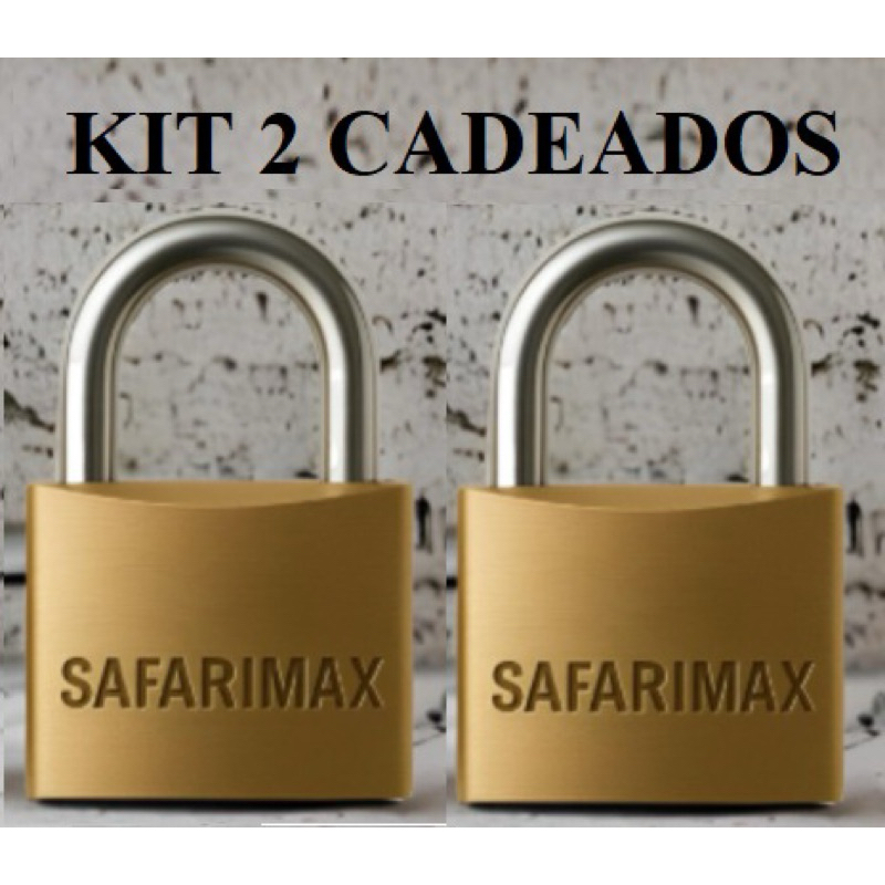 Kit 2 Cadeado Tetra Reforçado com 3 Chaves 40mm