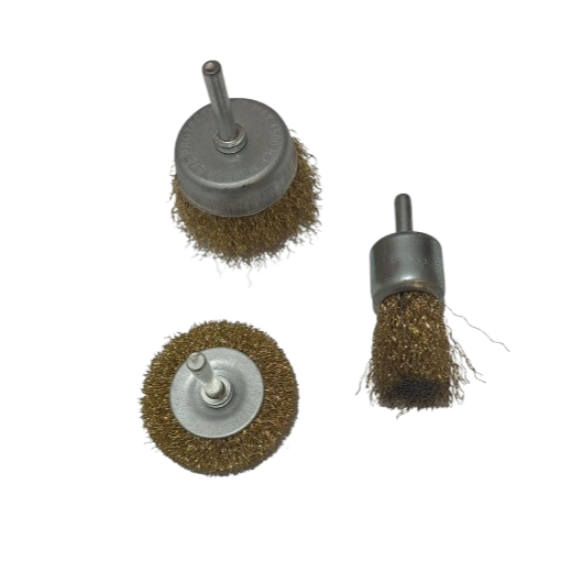 Kit Escova De Aço Copo Circular Furadeira Makita 3 Peças Cor