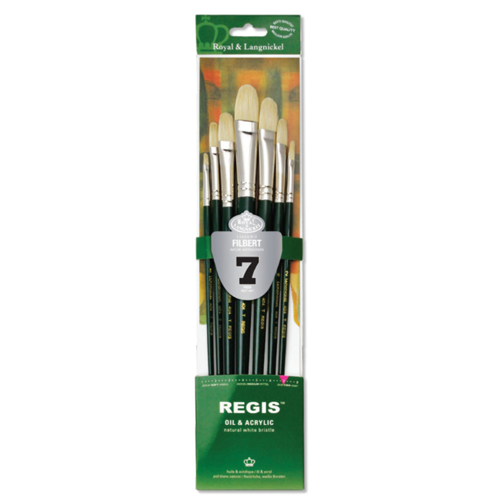 Kit Pincéis Verdes com 7 Peças Regis Brush Sets Royal e Langnickel - Rset-404t