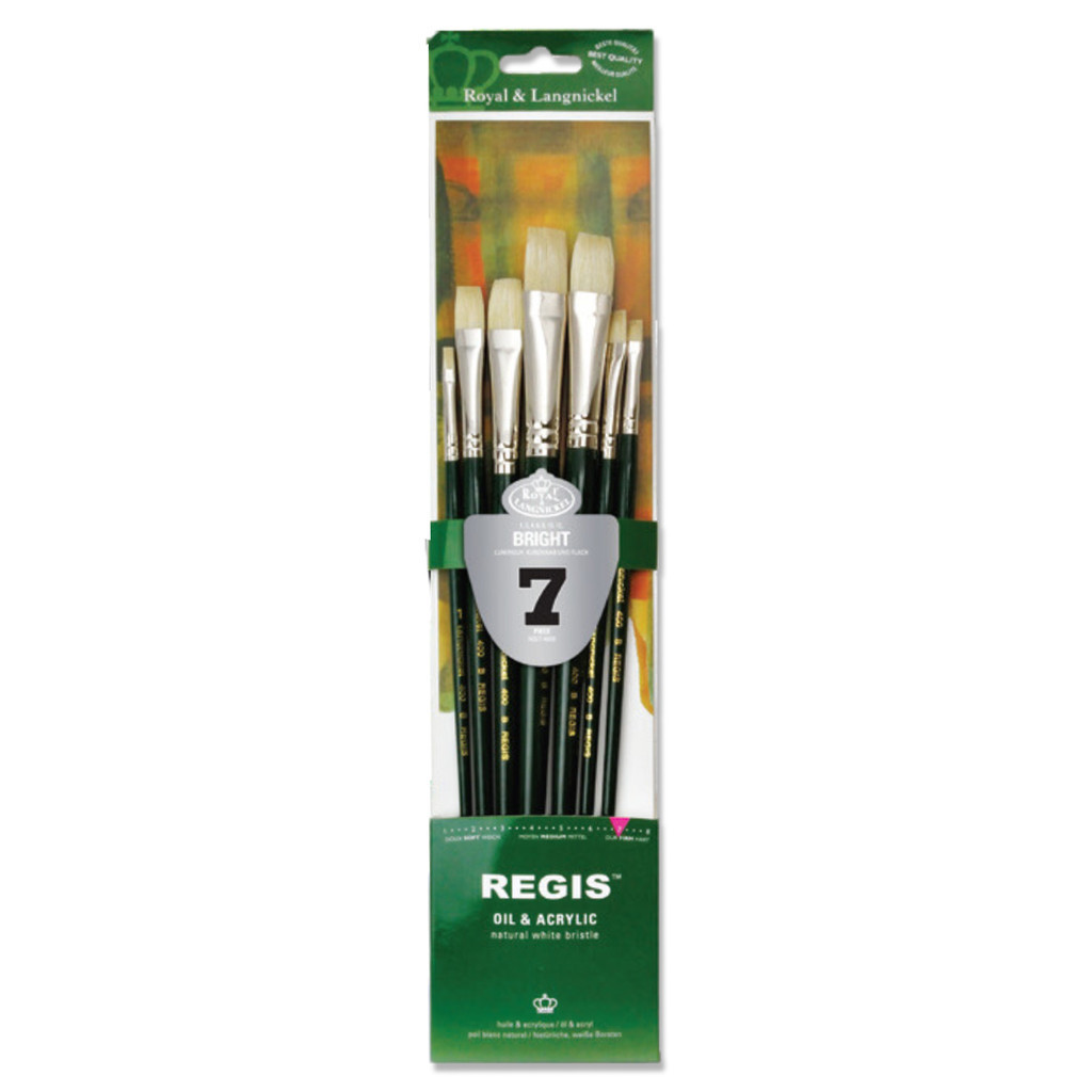 Kit Pincéis Verdes com 7 Peças Regis Brush Sets Royal e Langnickel - Rset-400b