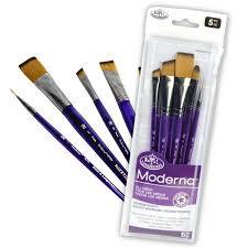 Kit Pinceis com 5 Peças All Media Moderna 77 Series Brush Sets Royal e Langnickel - Rmod-set773