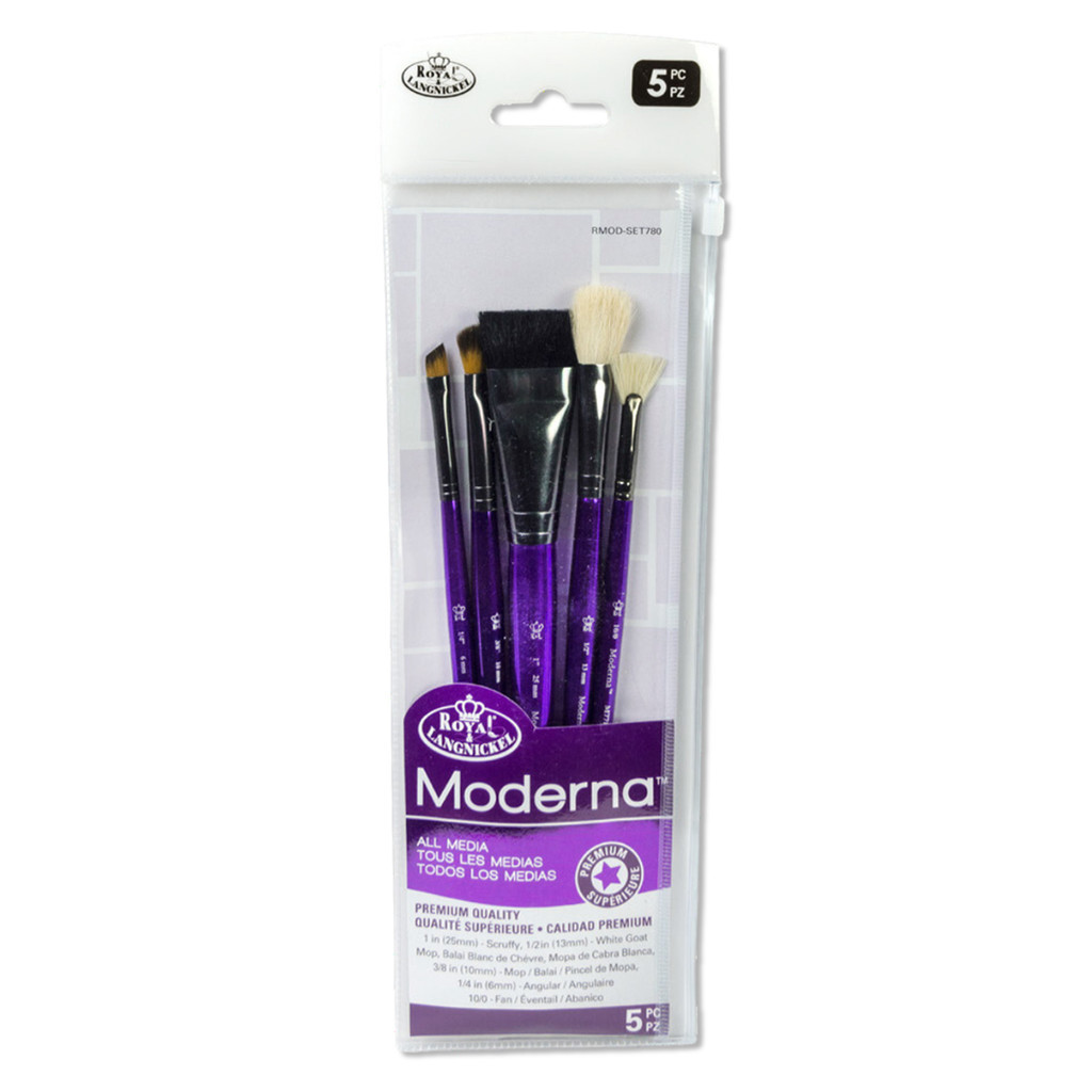 Kit Pinceis com 5 Peças All Media Moderna 77 Series Brush Sets Royal e Langnickel - Rmod-set780