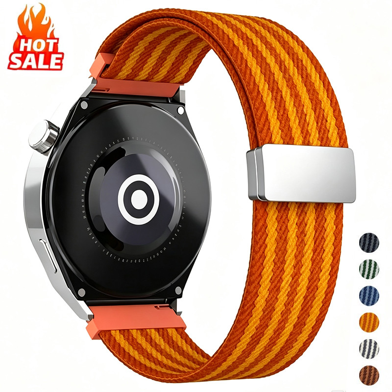 Pulseira Magnética De Nylon , 18mm 20mm 22mm Para Huawei Watch GT7 GT6 GT5 GT4 41mm 46mm , Esportiva Garmin Forerunner 1