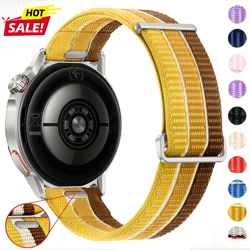 Pulseira De Nylon De Ajuste Rápido Para Huawei Watch GT6 6Pro GT5 46mm 18mm 20mm 22mm Banda Samsung Galaxy 40mm 44mm Esp