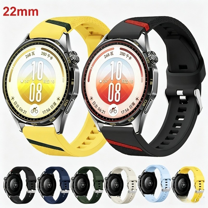 Pulseira De Silicone Esportiva De 22mm Para Huawei Watch GT7 7Pro 46mm , Substituição GT6 GT5 46mm Runner2 Ultimate