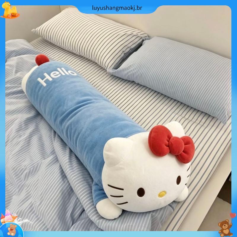 HelloKitty Cat Long Strip Travesseiro Cama Dormindo com Pernas Menina Coração Boneca de Pelúcia Presente Sofá Travesseir