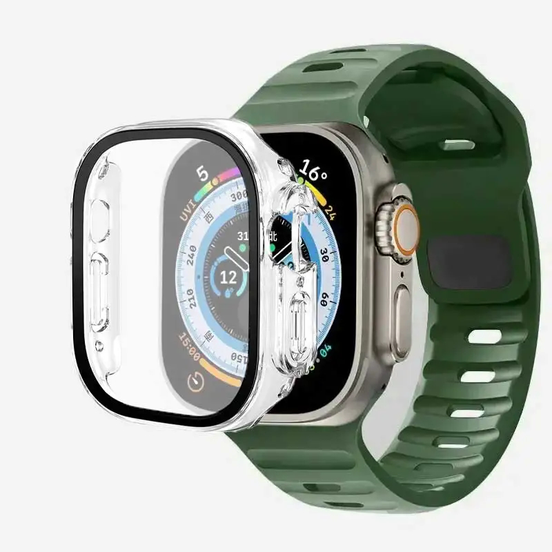 Silicone Pulseira+PC Capinha Case Para Apple Watch 49mm iWatch Ultra&Ultra 2 Capa+Pulseira Kit