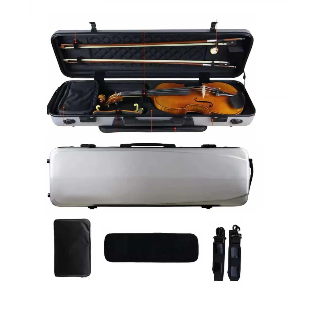 Estojo Case Violino Fibra Carbono High Quality Silver