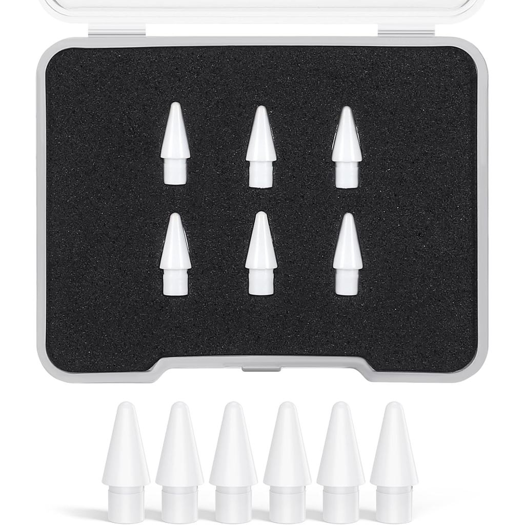 Replacement Tips Suitable for Apple Pencil Compatible with Apple Pencil 6 Pack for Precision Drawing Compatible with App