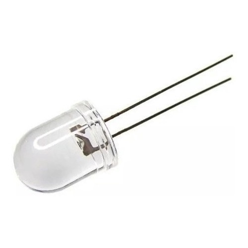 10 Peças - Led 10mm Transparente Pisca Azul Promoção