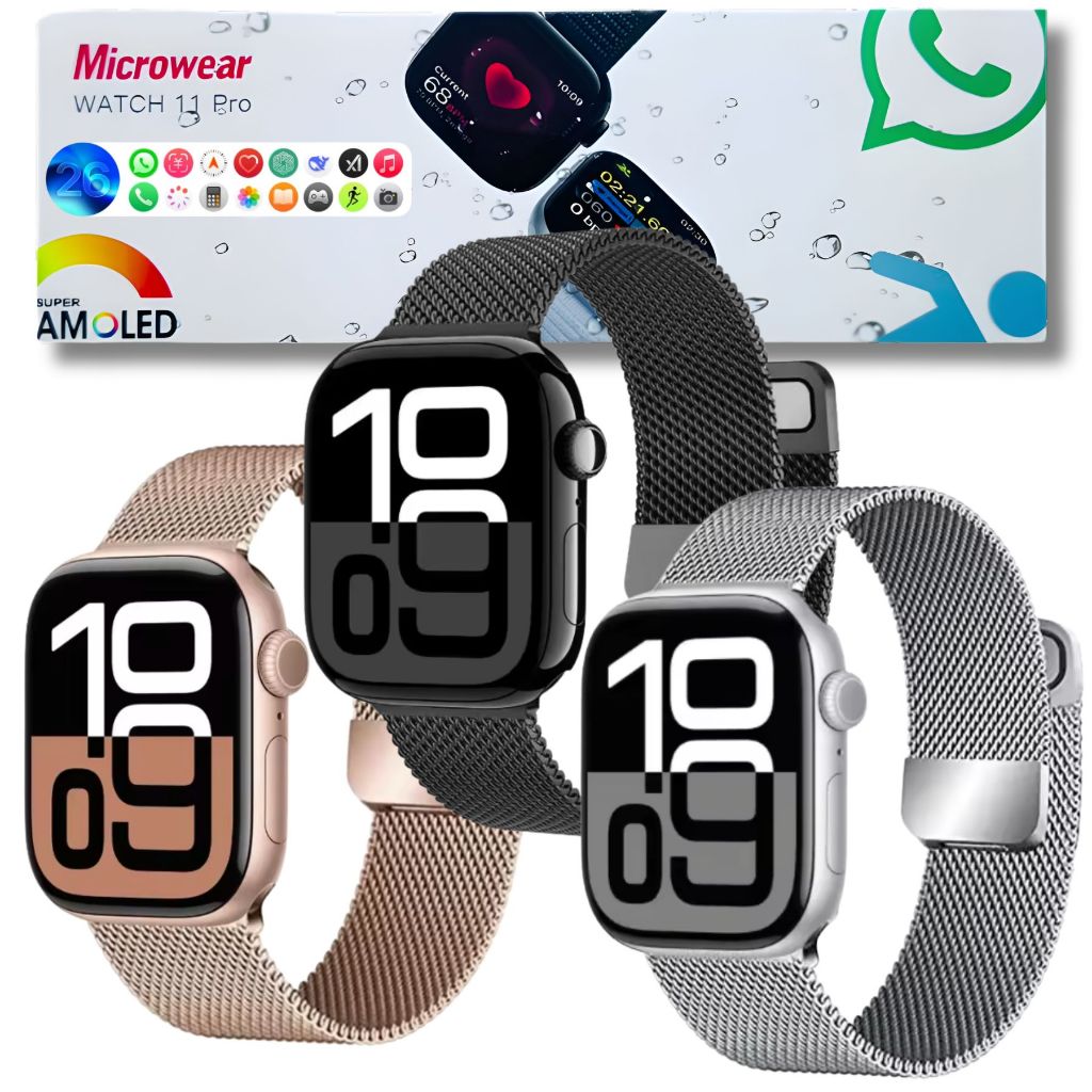Smartwatch W11 PRO 46mm Chat Gpt Série 11 Lançamento 2026 Relógio Original Microwear