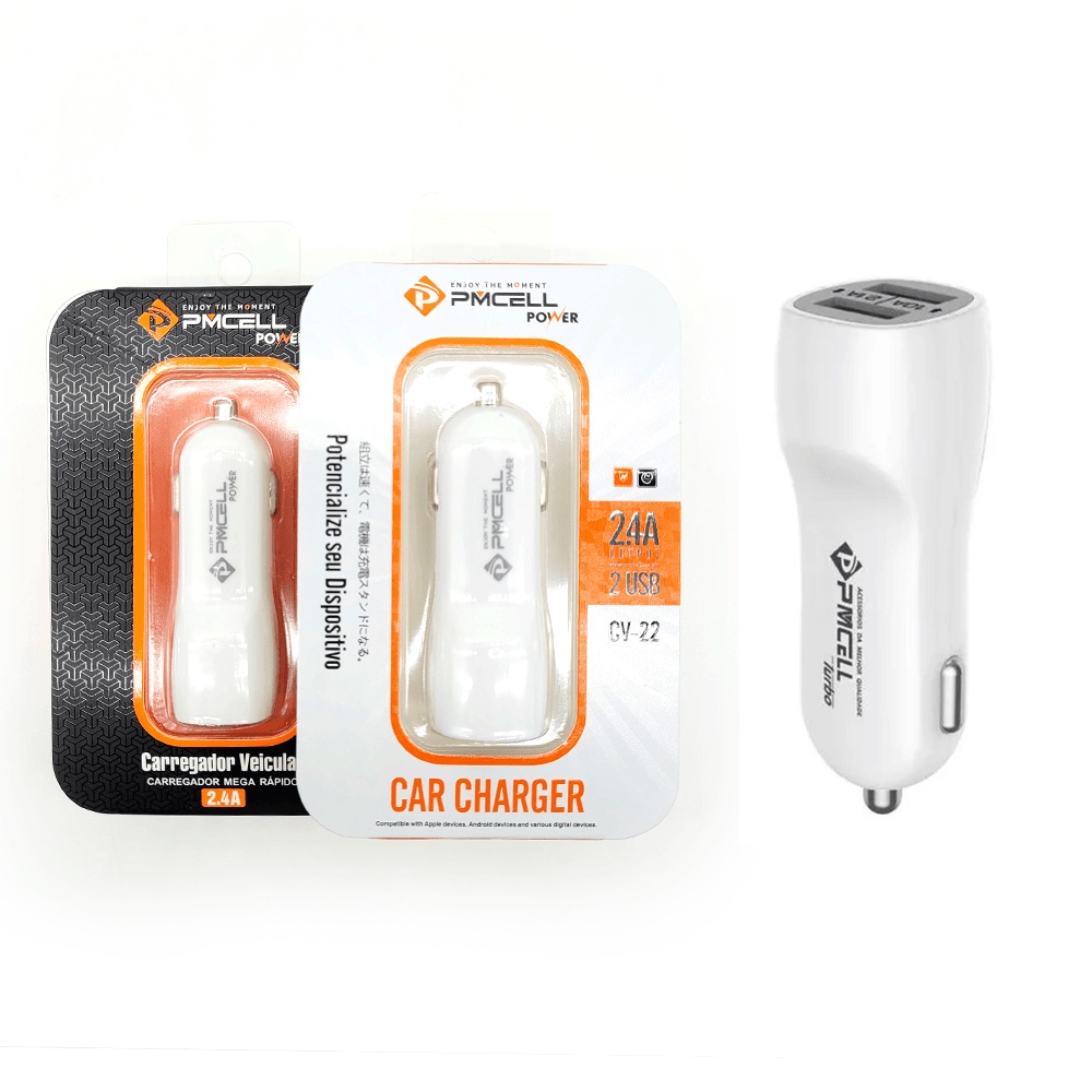 Carregador Automotivo Veicular Celular, Gps Com 2 Usb 2.4a
