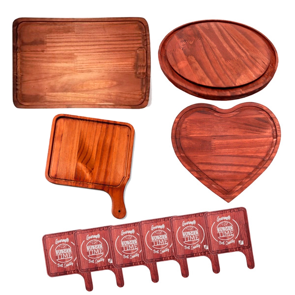 OFERTA 10.10 KIT 10 Tábuas Madeira Rústico para Queijos, Frios, Vinhos, Mesa Posta