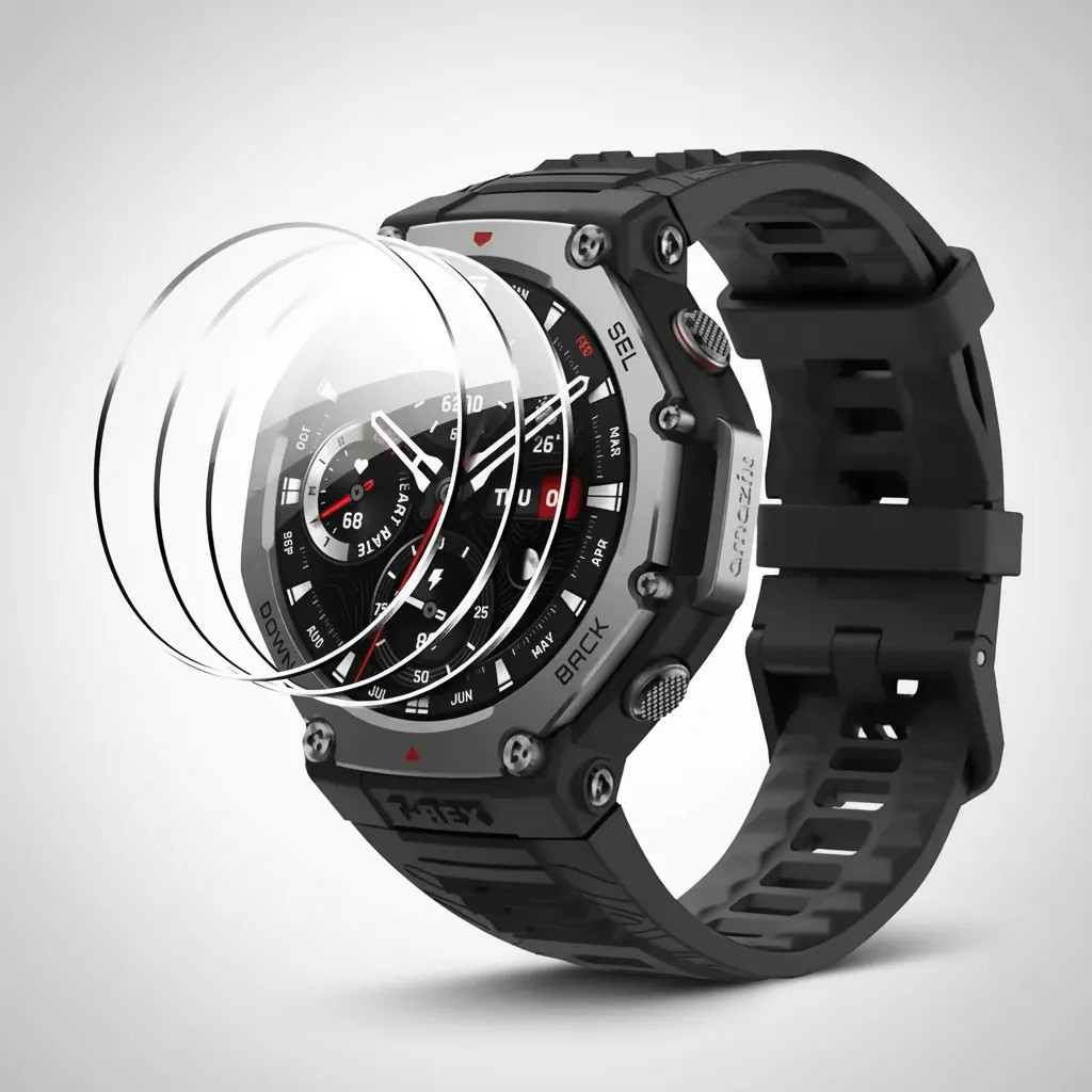 3 Películas Proteção Amazfit T-rex 3 Pro Fácil Aplicação