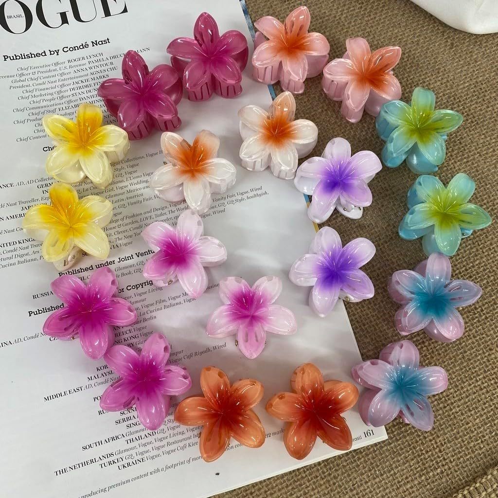 Presilha de Cabelo Feminina  Flor - Piranha de Cabelo – Acessório Feminino para Praia e Uso Diário
