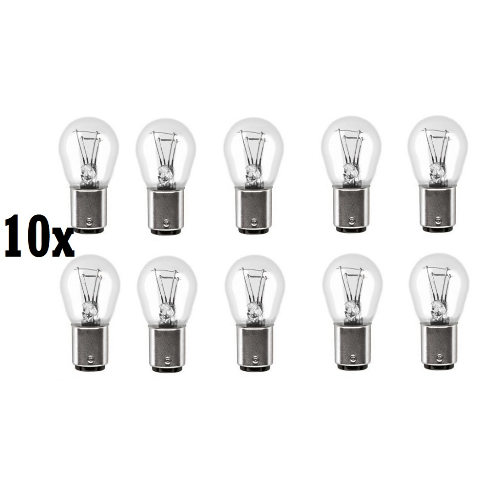 Caixa Com 10 Lampadas Freio 12v 21 Watts 1034 Dois Polo