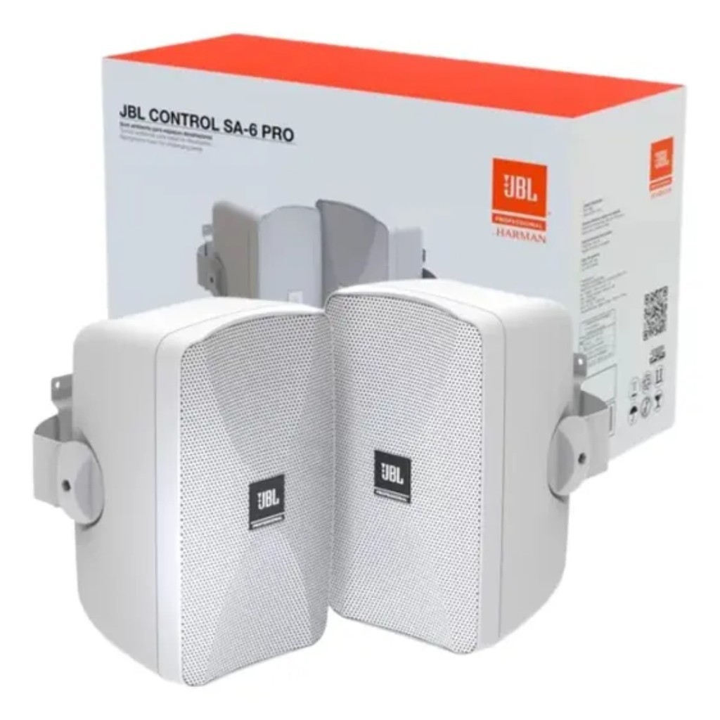 Par de Caixas JBL Control SA-6 PRO Passiva Branca - 100 Watts RMS
