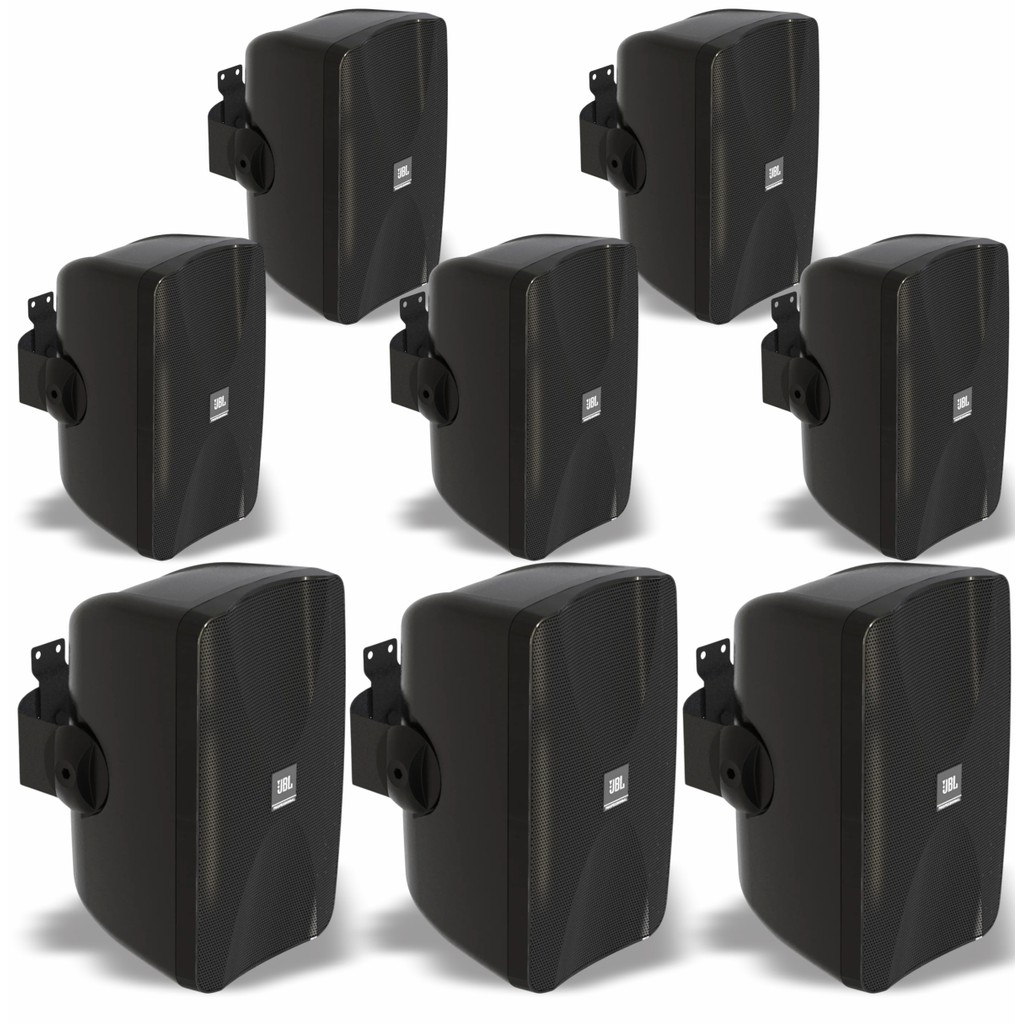 Kit 08 Caixas Acústicas Som Ambiente JBL Control SA6 PRO New Passiva Preta 50 Watts RMS