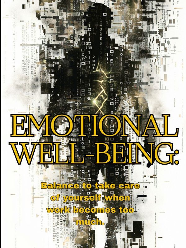 EMOTIONAL WELL-BEING: Balance to take care of yourself when work becomes too much.