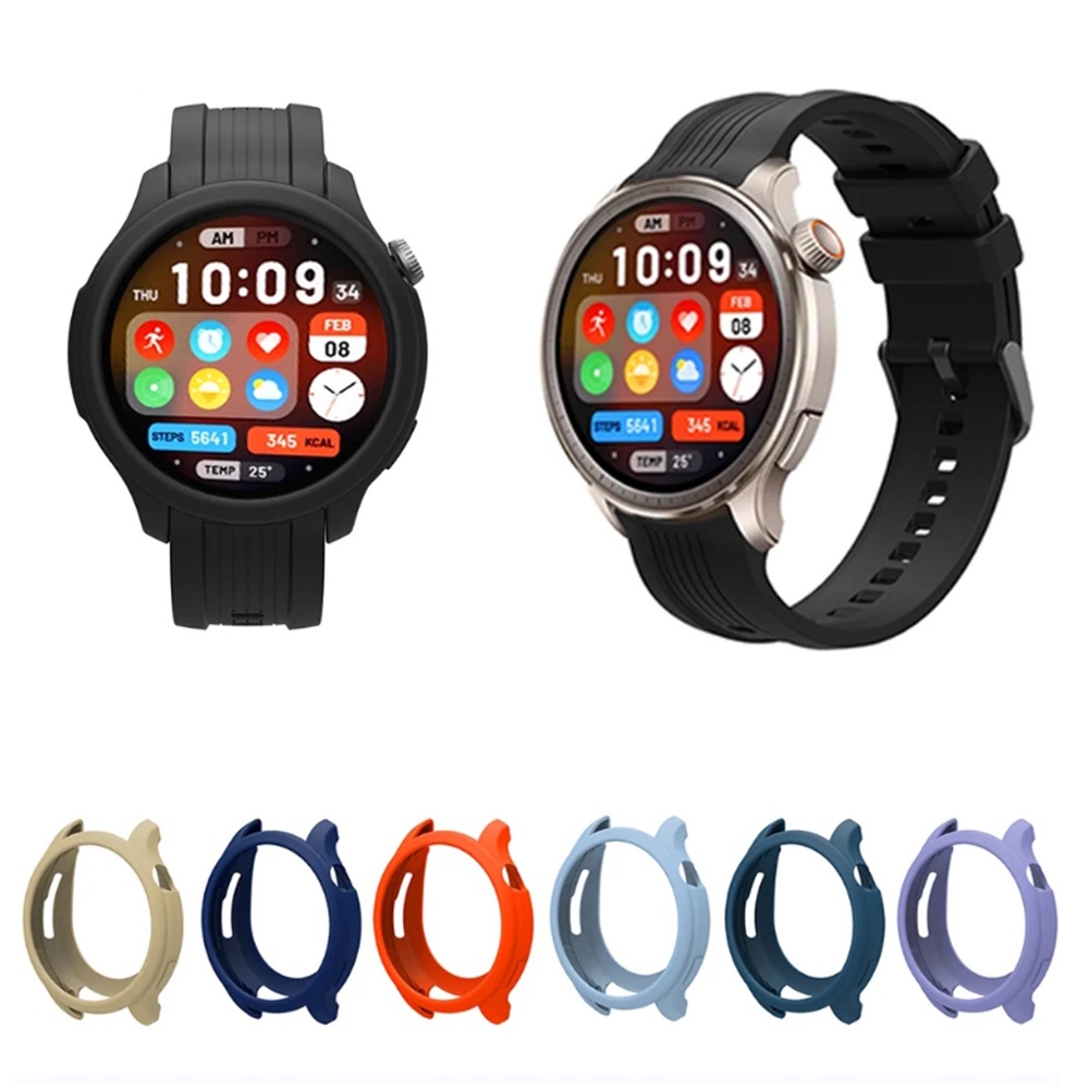 Estojo De Relógio Para O Amazfit Balance Proteção De Silicone Oco De Equilíbrio Capa De Anti-Queda Riscos